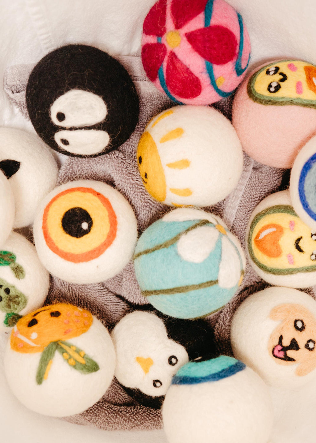 Organic Wool Dryer Balls--Buzz the Bumble Bee